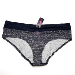La Senza Black White Polka Dot Hipster Panties Wide Waistband NWT